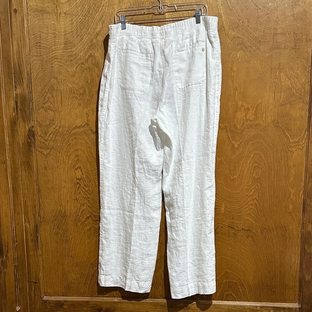 Lilly Pulitzer Deri Linen Palazzo Pants in Resort White - Size XL - NWT - Picture 3 of 6